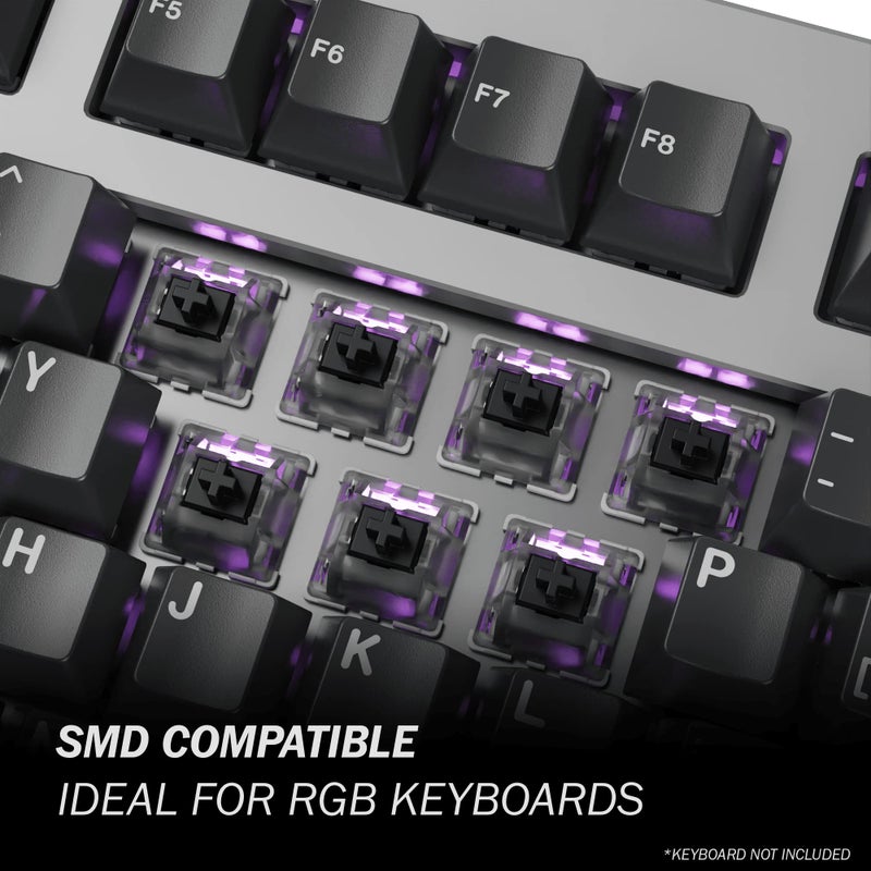 Gateron KS-9 RGB Mechanical MX Type Key Switch - Clear top (65 Pcs, Black) - Image 3